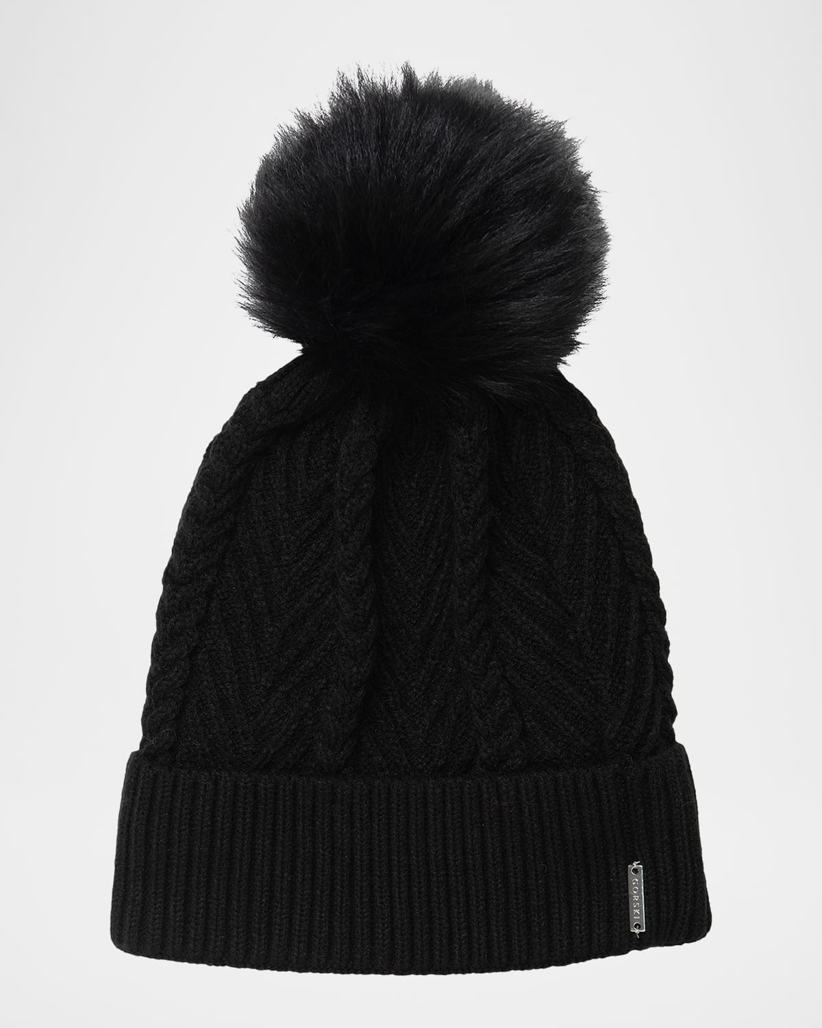 Gorski Knit Hat With Select Lamb Pom