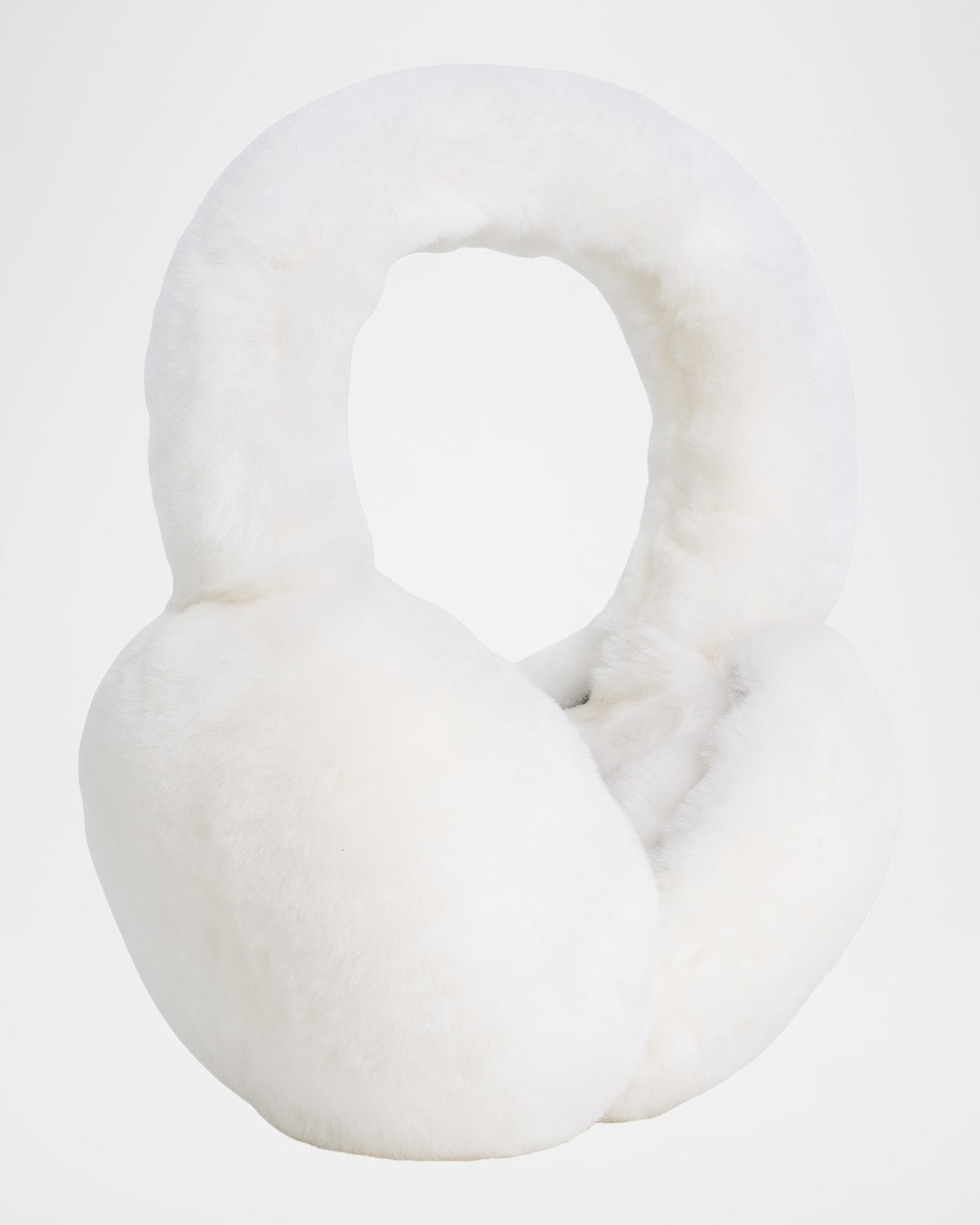 Gorski Select Lamb Shearling Earmuffs In White