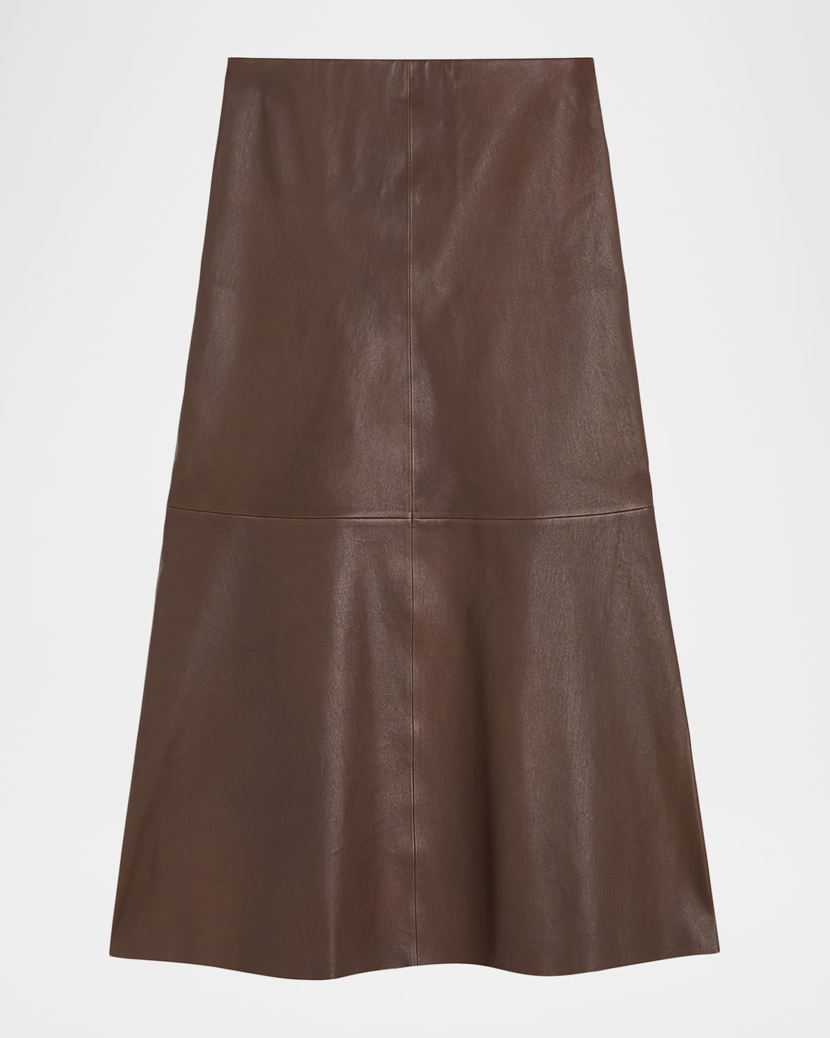 By Malene Birger Simoas A-line Leather Midi Skirt In Brown