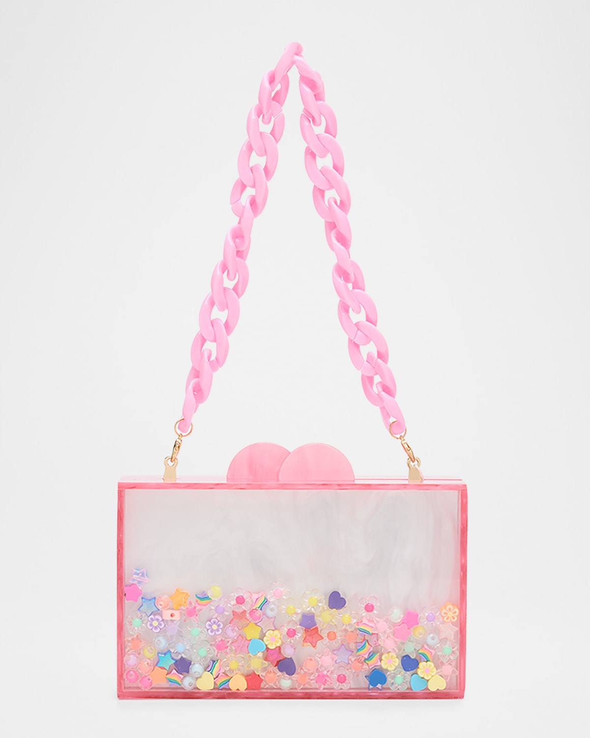 Bari Lynn Girl 's Acrylic Charm Shoulder Bag
