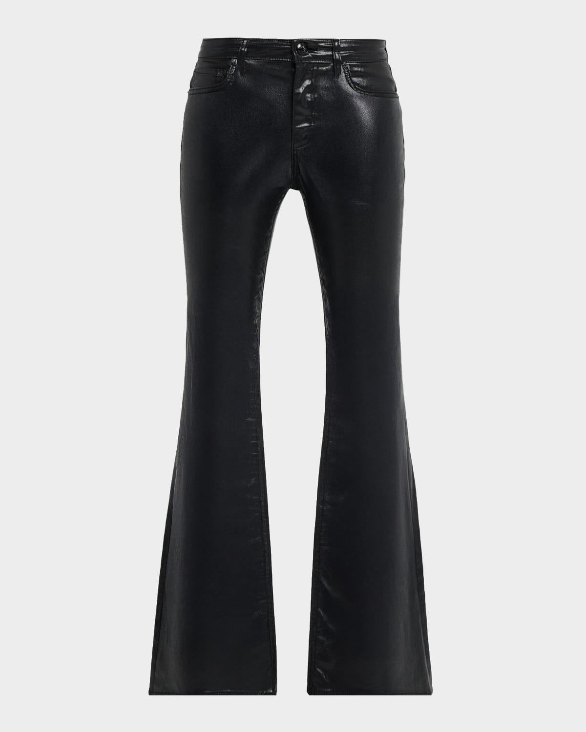Rag & Bone Flexi Dahlia Mid-rise Coated Jeans In Black