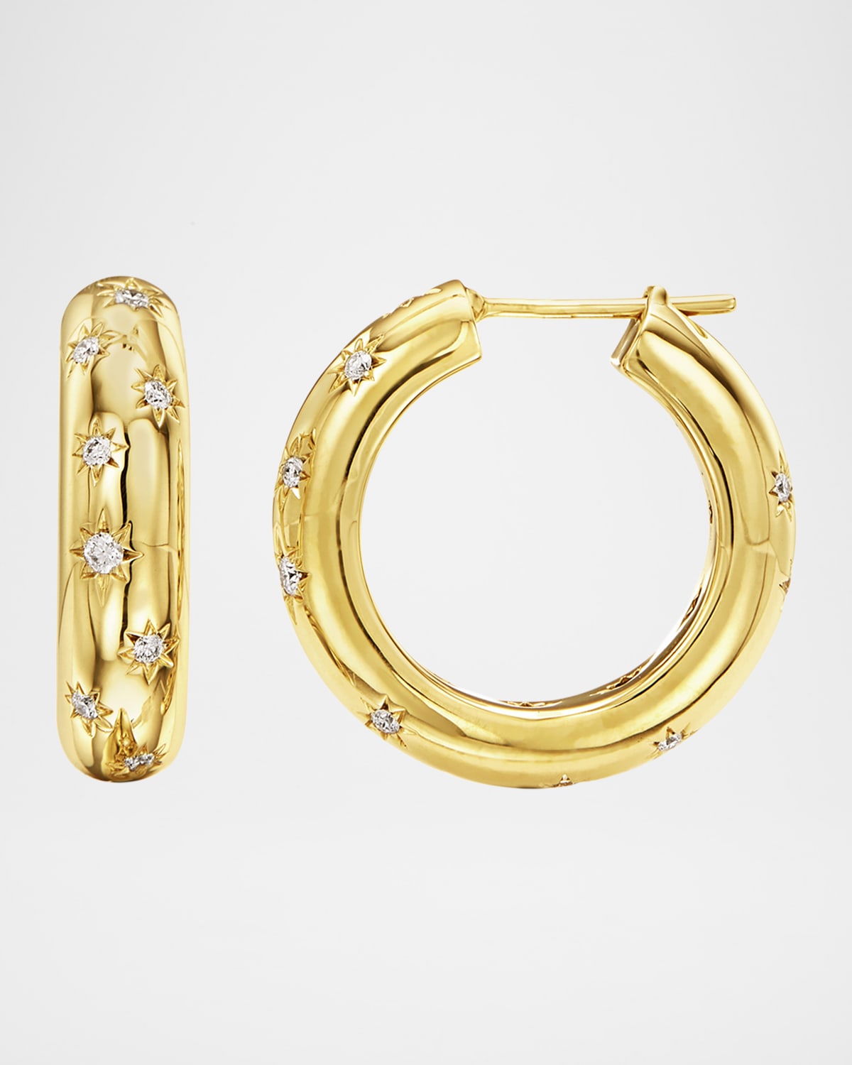 Temple St. Clair Celestial 18K Yellow Gold & Diamond Cosmos Large Hoop Earrings