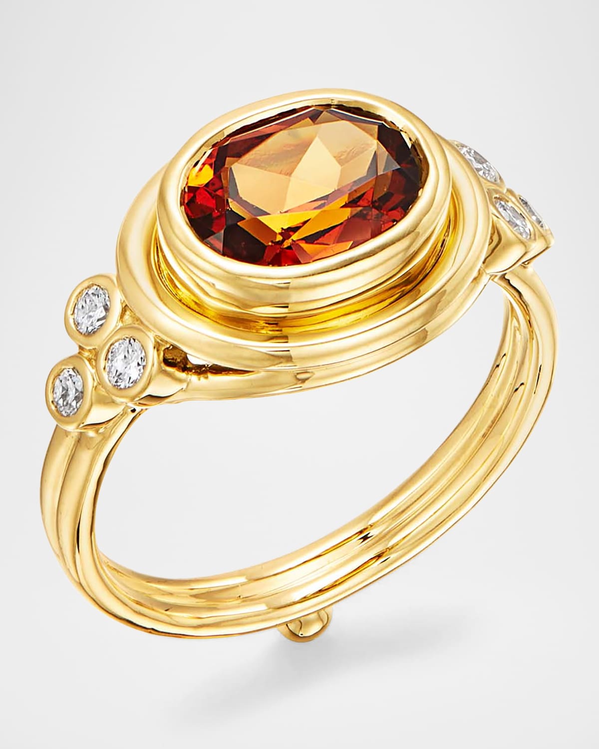 Temple St. Clair 18K Hessonite Garnet Classic Temple Ring