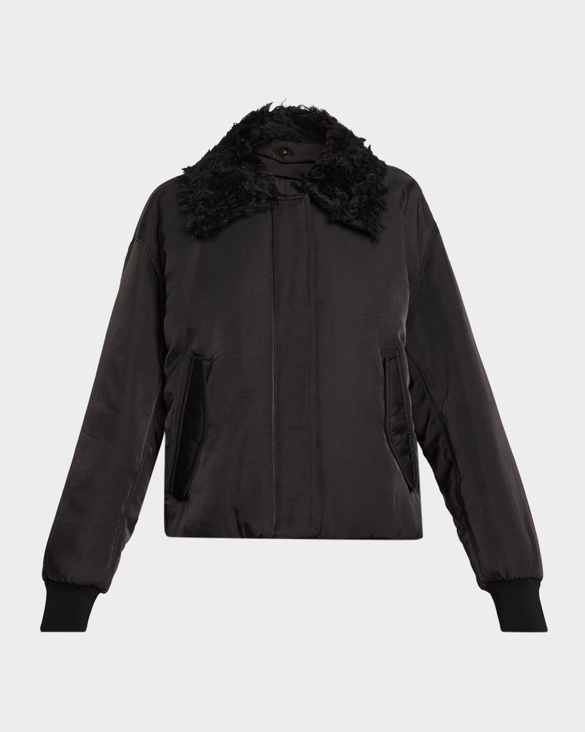 Proenza Schouler White Label Vadra Nylon Jacket In Black