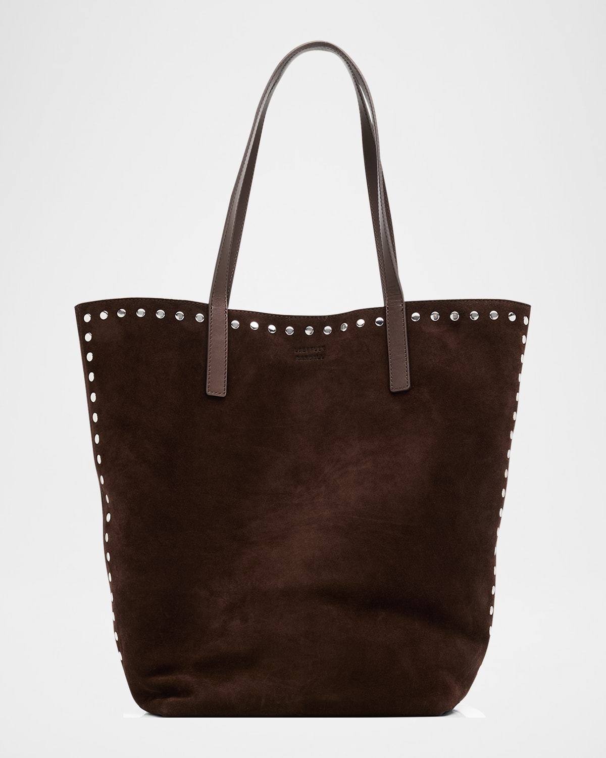 Loeffler Randall Walker Studded Suede Tote Bag In Silver
