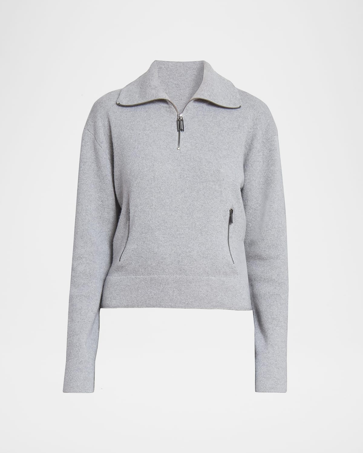 Victoria Beckham Cashmere Knit Quarter-Zip Sweater
