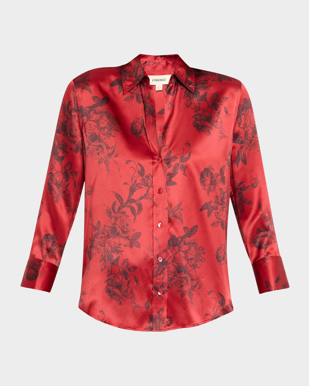 L'Agence Painterly Floral Dani Silk Blouse