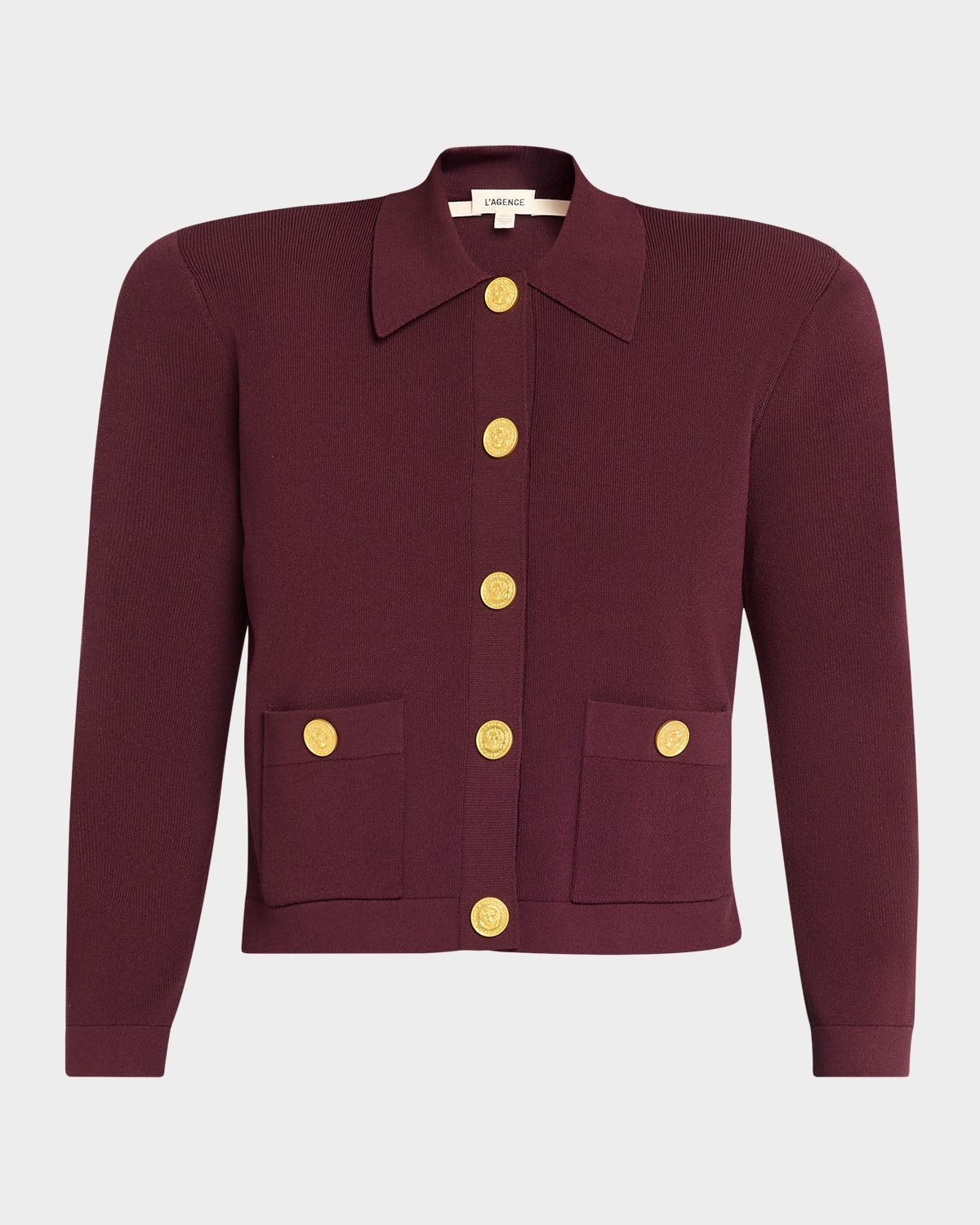 L'agence Osiris Collared Cardigan In Red
