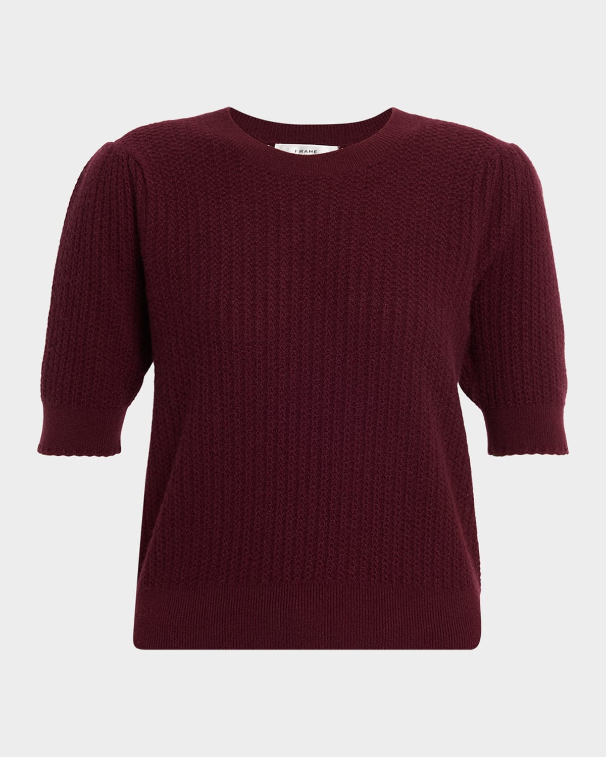 Frame The Chain-pointelle Sweater In Brown