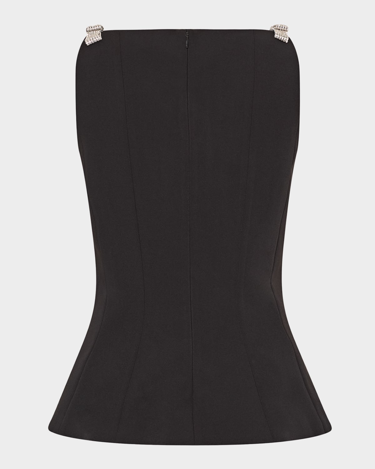 Milly Ruby Crystal-bow Sleeveless Cady Top In Animal Print