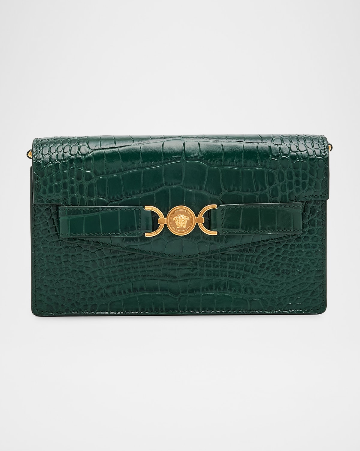 Versace Medusa '95 Croc-Effect Clutch Bag