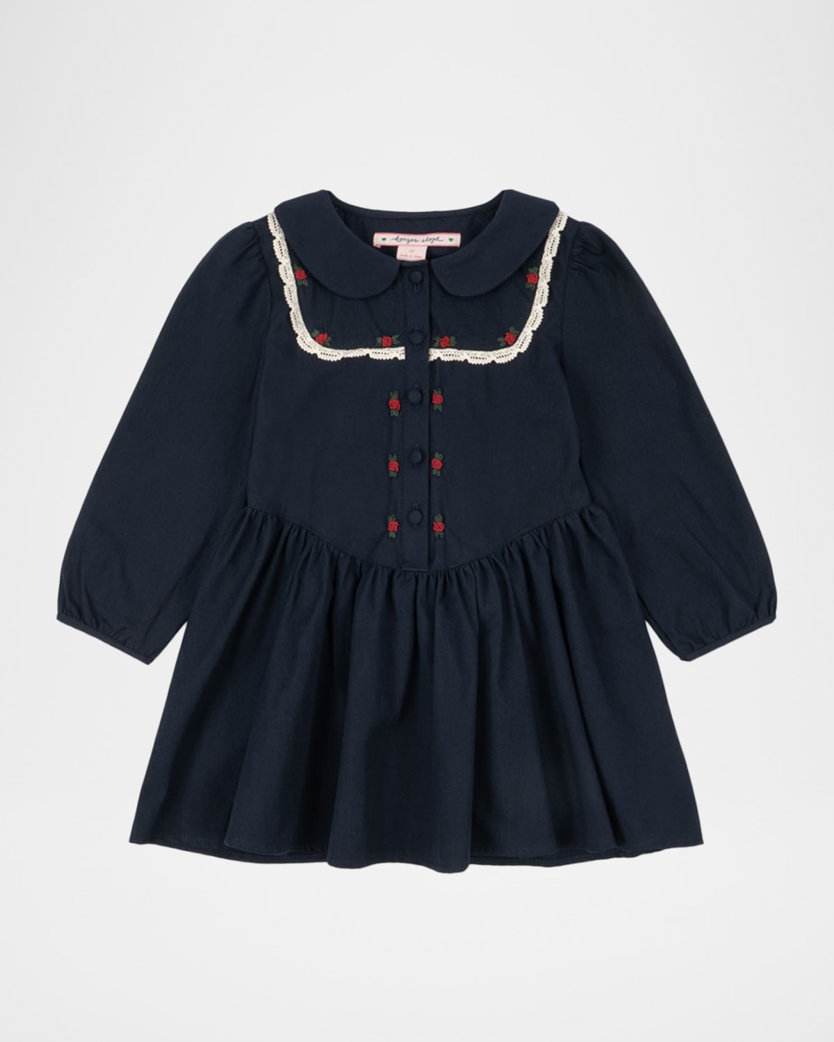 Konges Slojd Emmy Embroidered Flared Cotton Dress, Size 18M-10