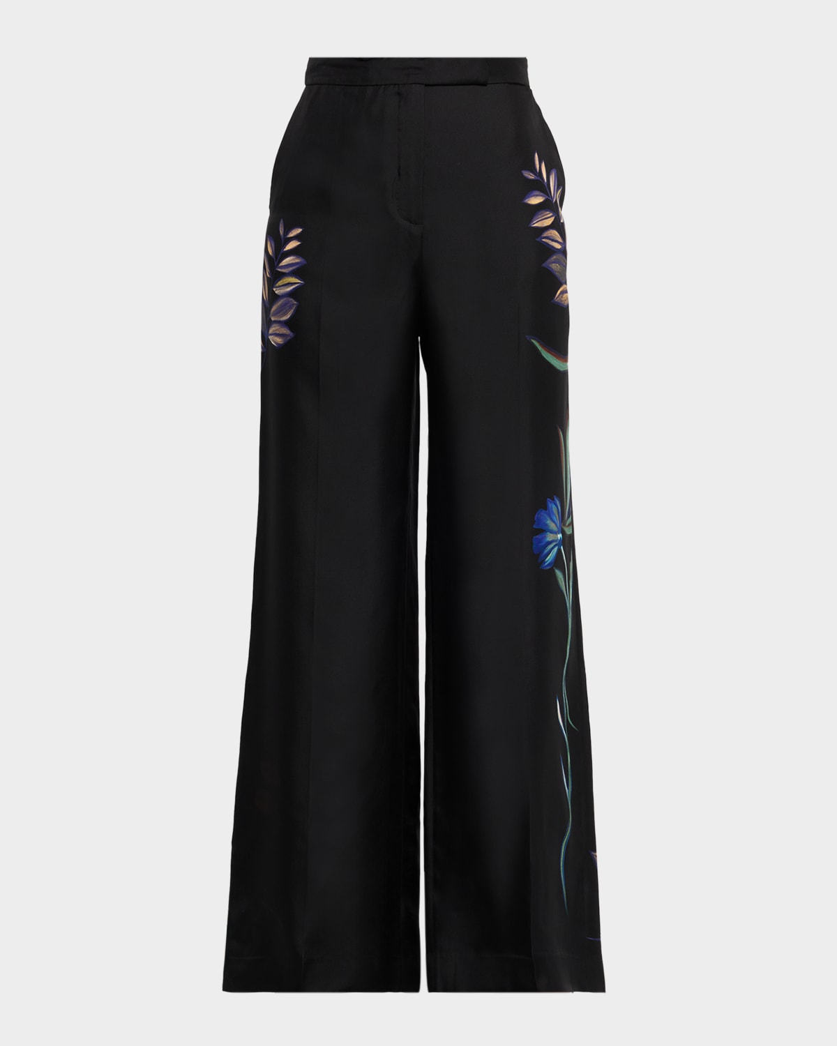 DOROTHEE SCHUMACHER Seductive Bloom Floral-Print Silk Twill Pants