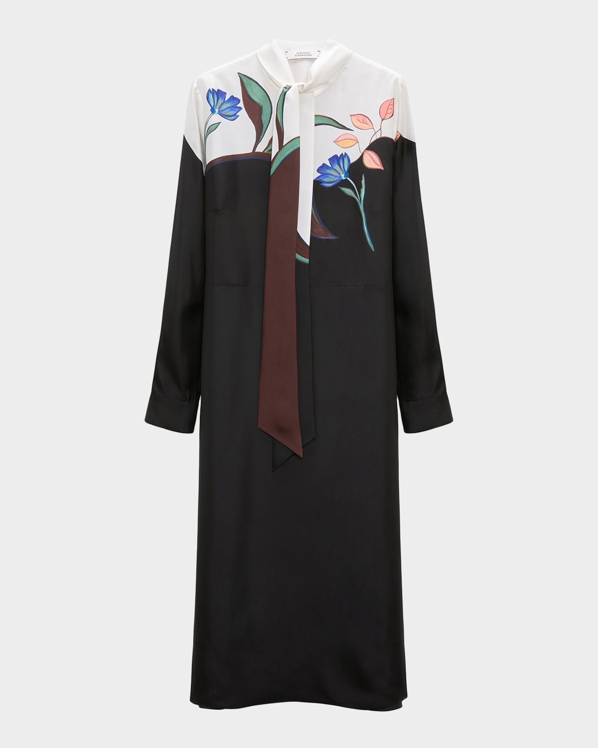 Dorothee Schumacher Seductive Bloom Floral-print Silk Twill Midi Dress