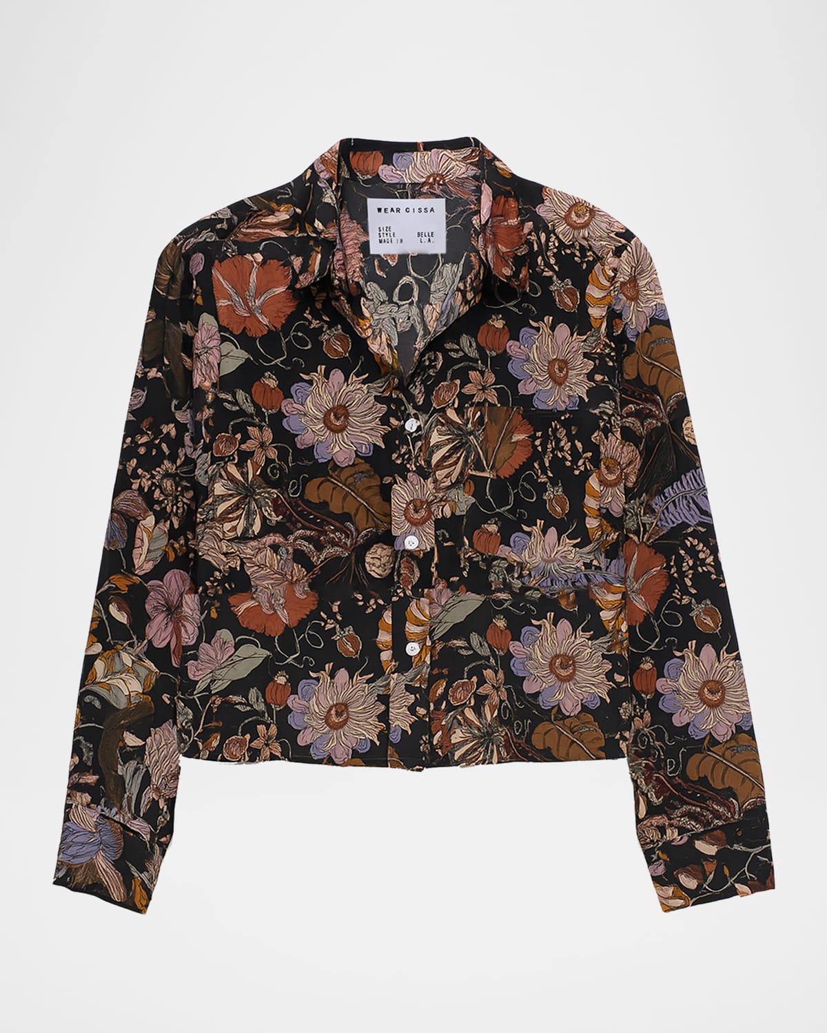 Cissa The Belle Floral Button-front Shirt In Multi