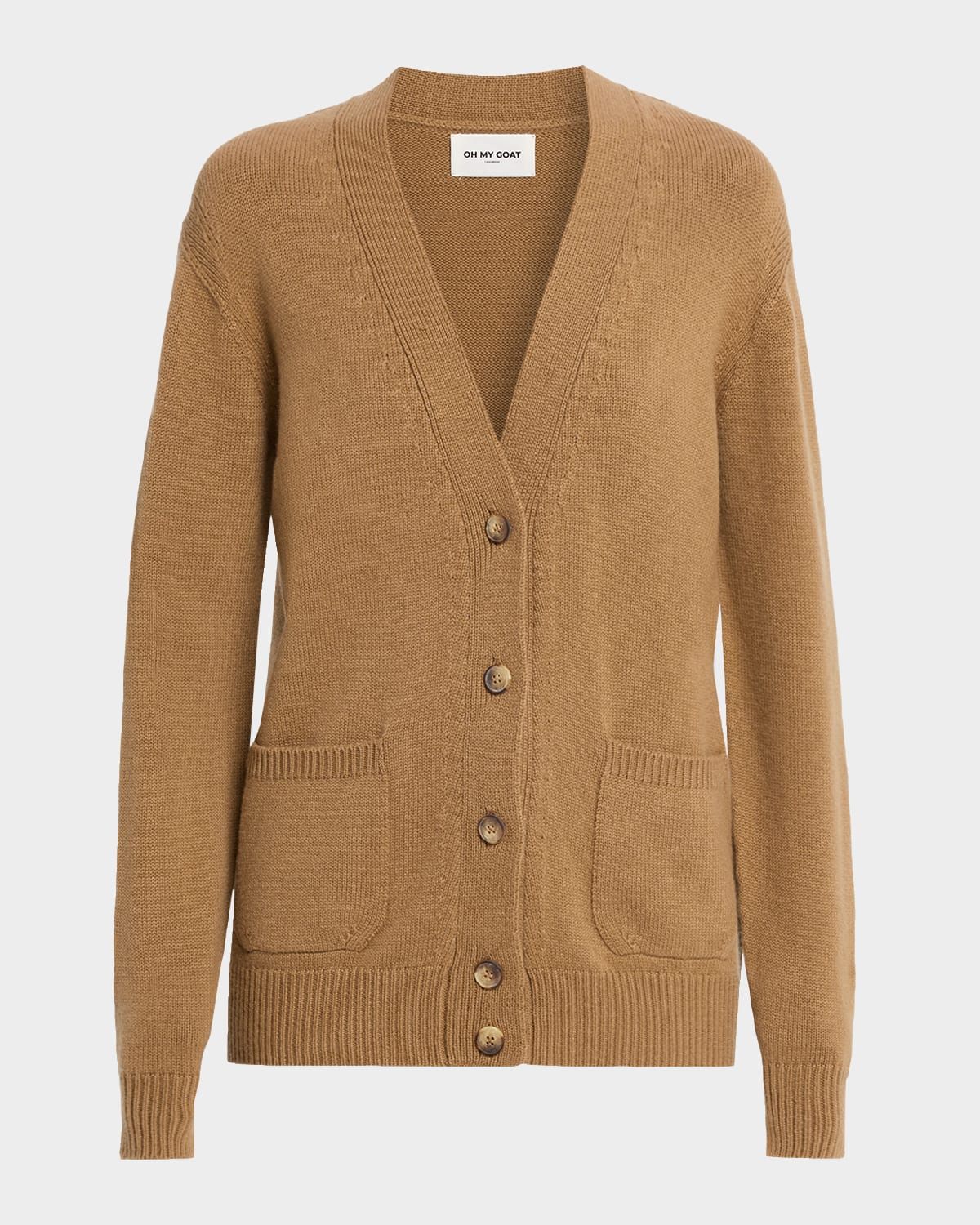 Oh My Goat Cashmere Deep V-neck Cardigan In Multi