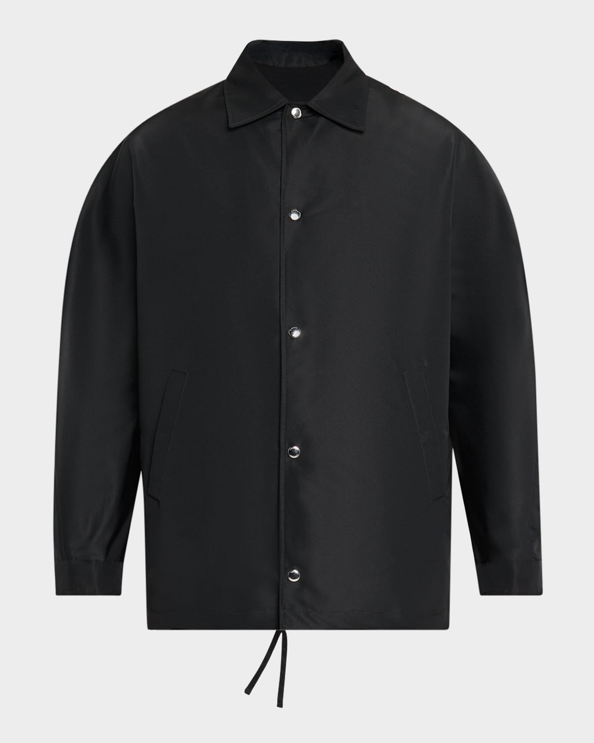 Givenchy Drawstring Hem Shirt Jacket In Black