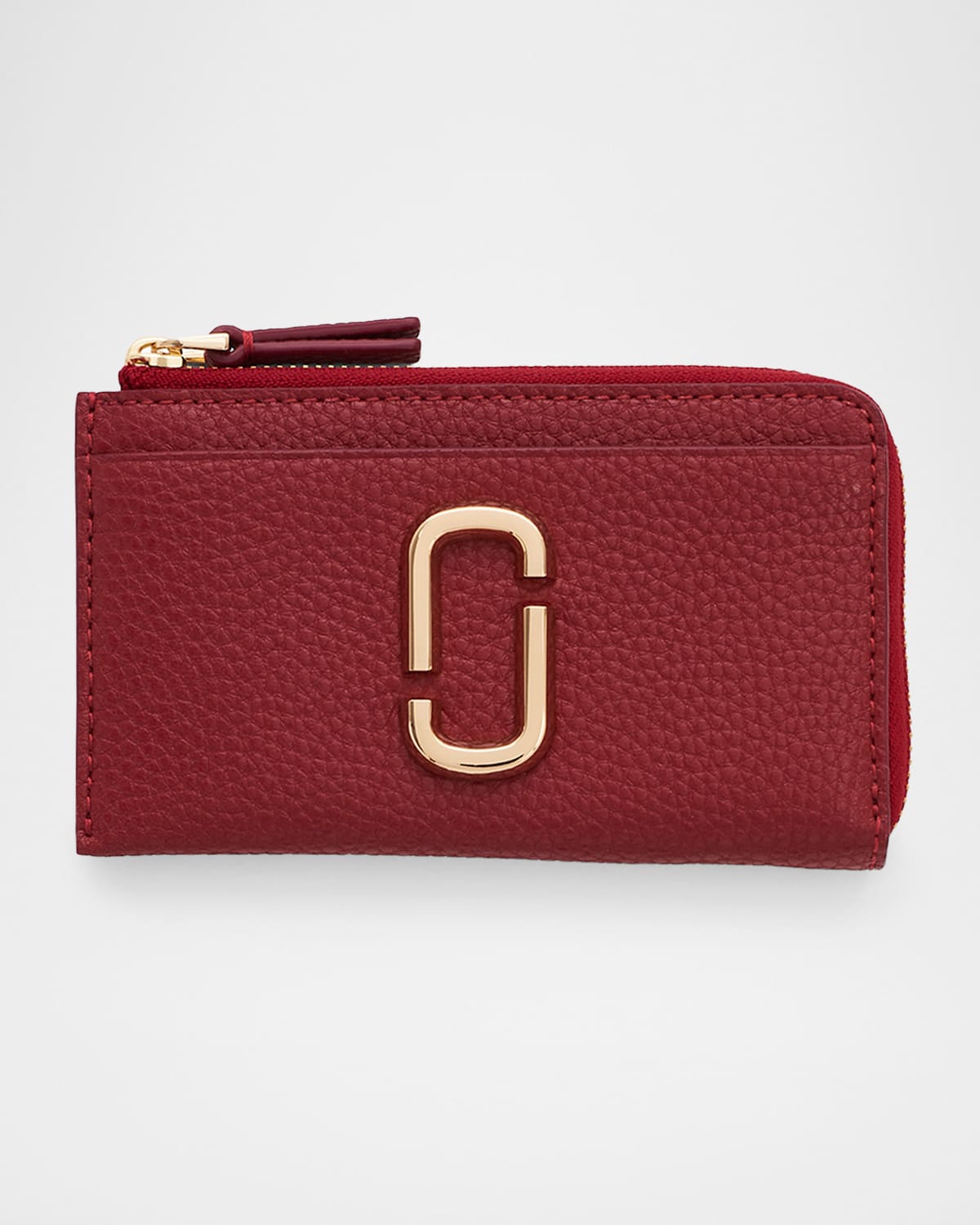 Marc Jacobs The Pebble J Marc Top Zip Multi Wallet In Red