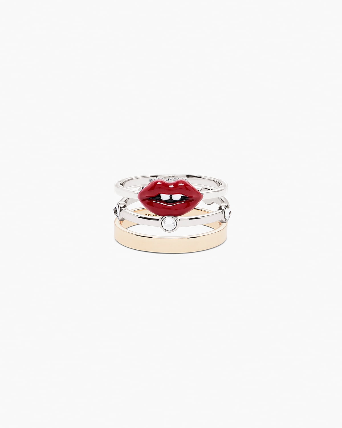 Marc Jacobs The Lips Rings, Set Of 3