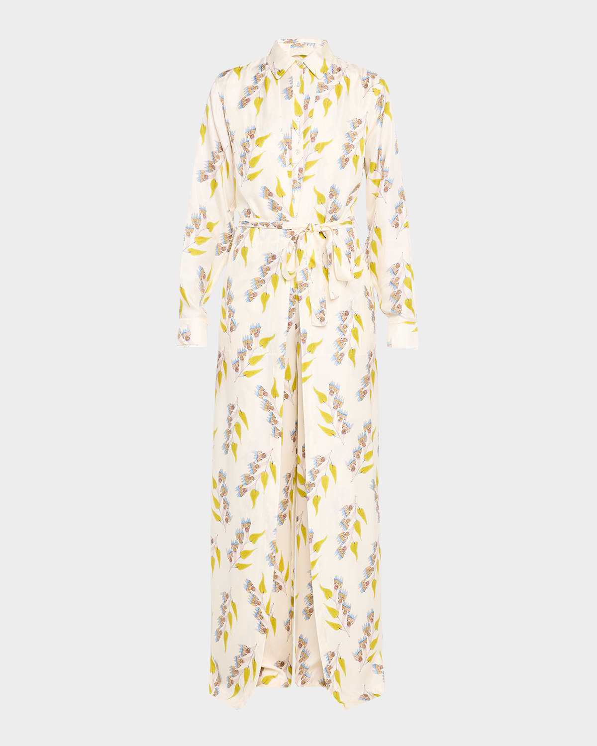 Ulla Johnson Bricolage Printed Wide-leg Silk Jumpsuit In Multi