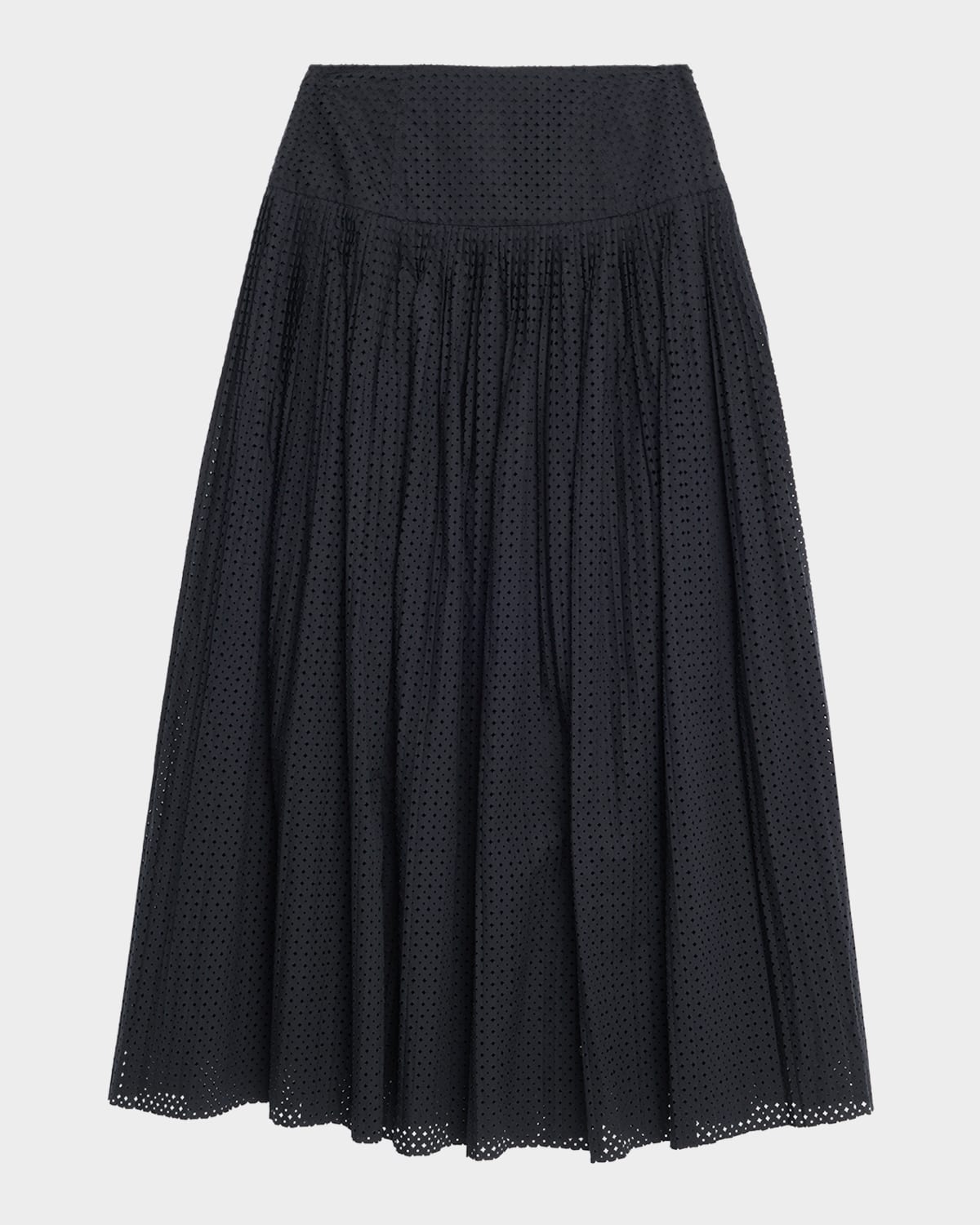 Ulla Johnson Nalla A-line Cotton Midi Skirt In Black