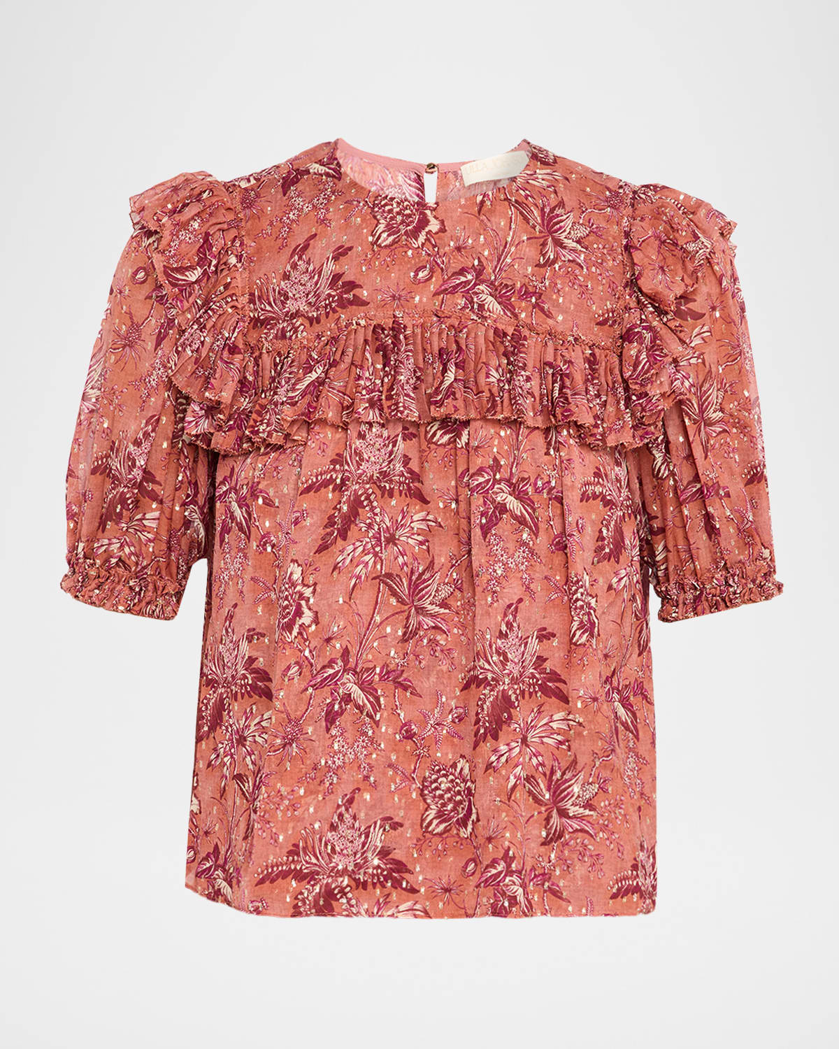 Ulla Johnson Jodie Puff-sleeve Blouse In Pink