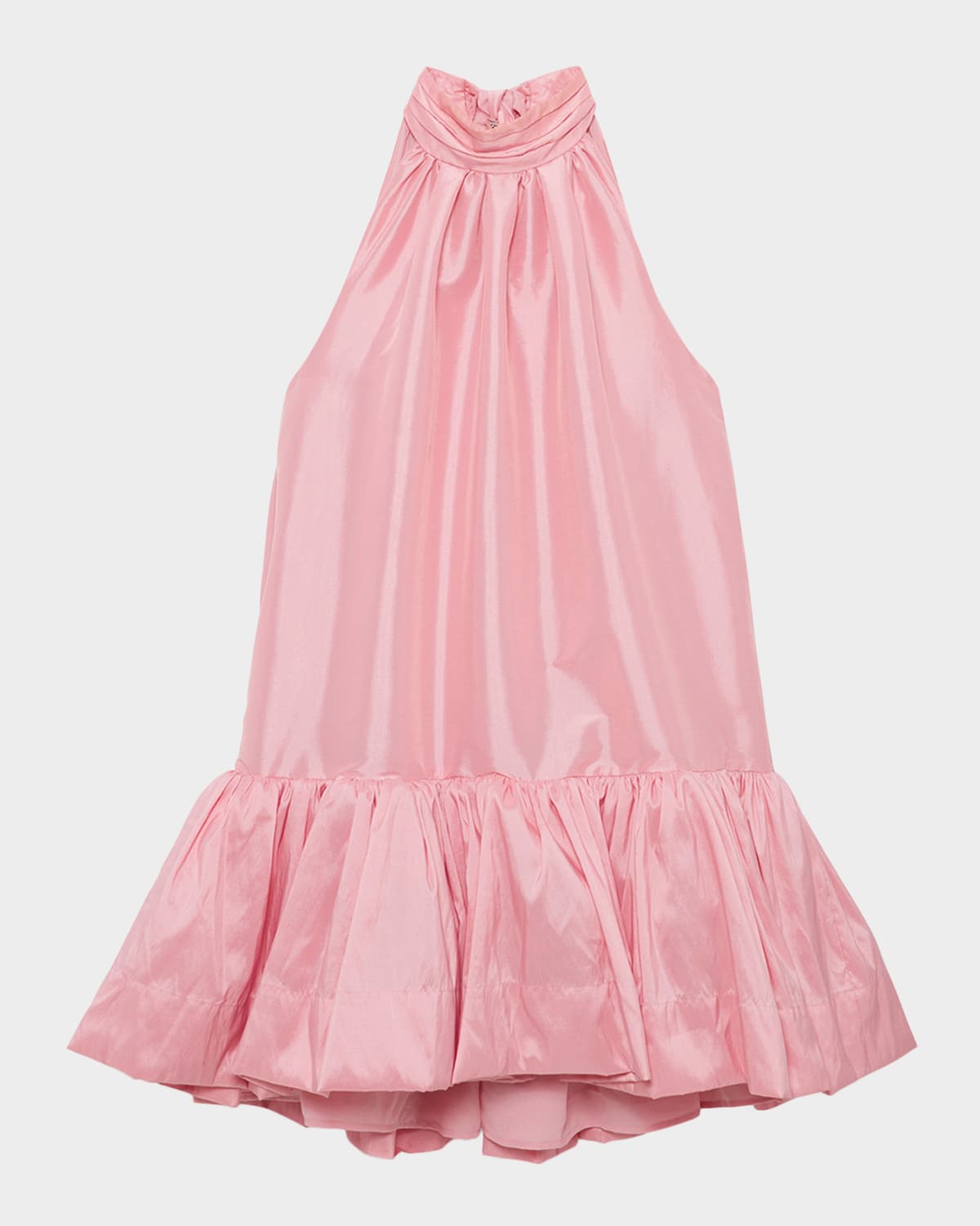 Simkhai Hope Taffeta Bow Tie Mini Dress In Pink