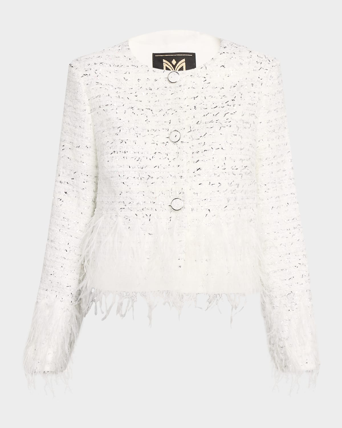 Milly Richele Metallic Tweed Button-front Jacket