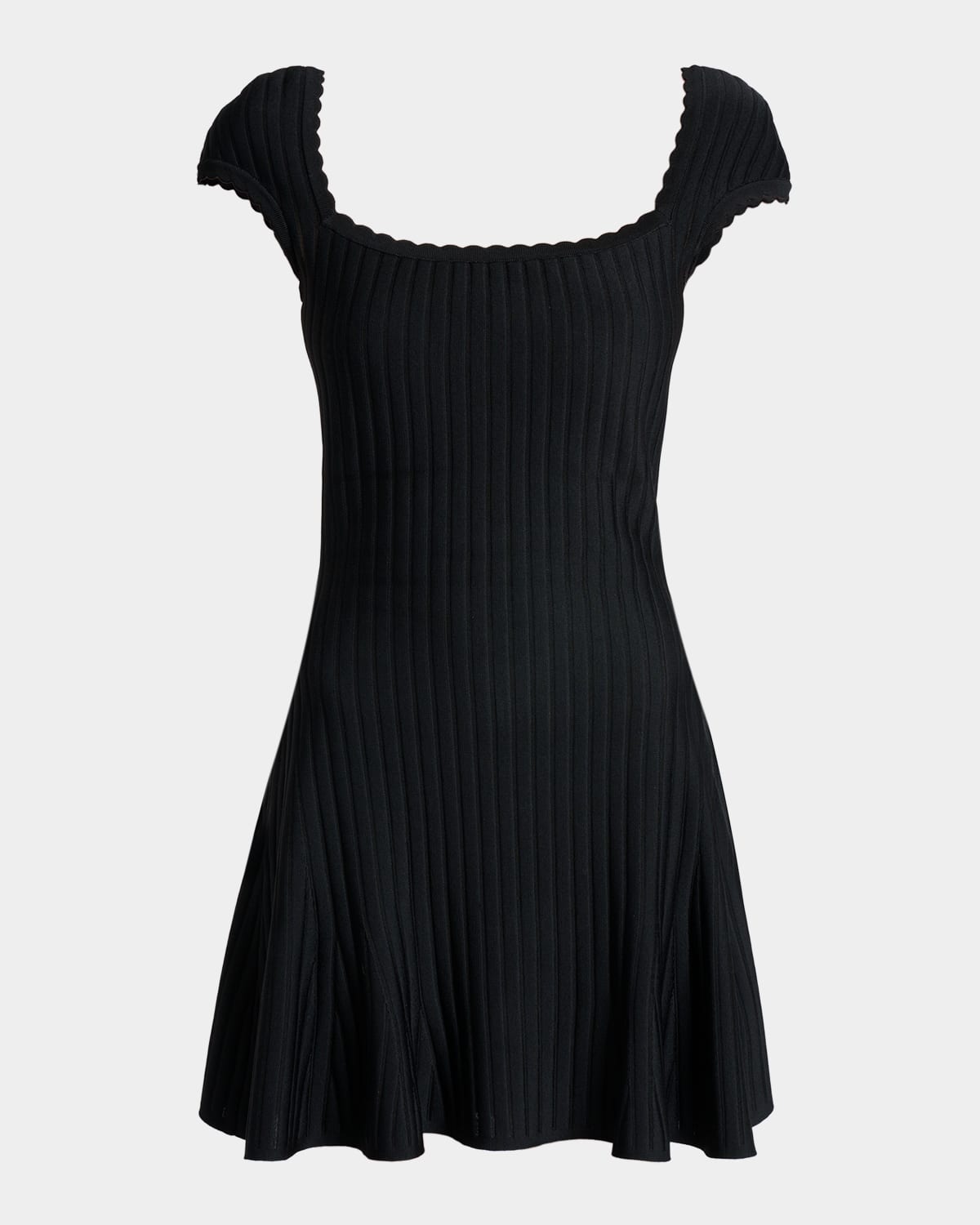 Givenchy Cap-Sleeve Pleated Mini Dress