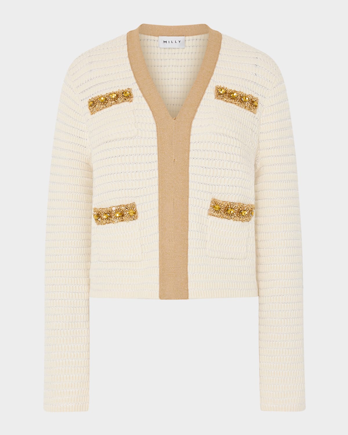 Milly Reid Sequin-Embellished Cardigan
