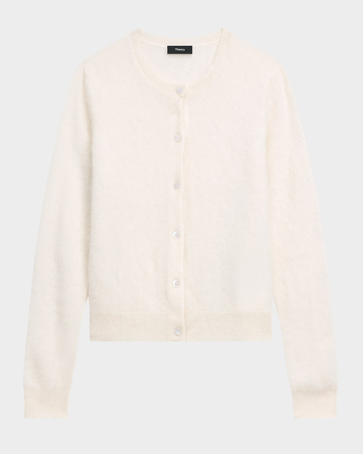 Theory Brushed Cashmere Cardigan In Neutral
