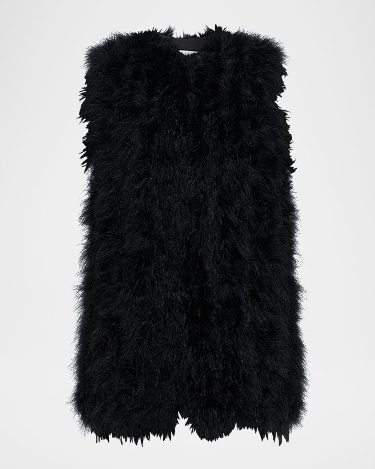 Yves Salomon Cropped Feather Gilet