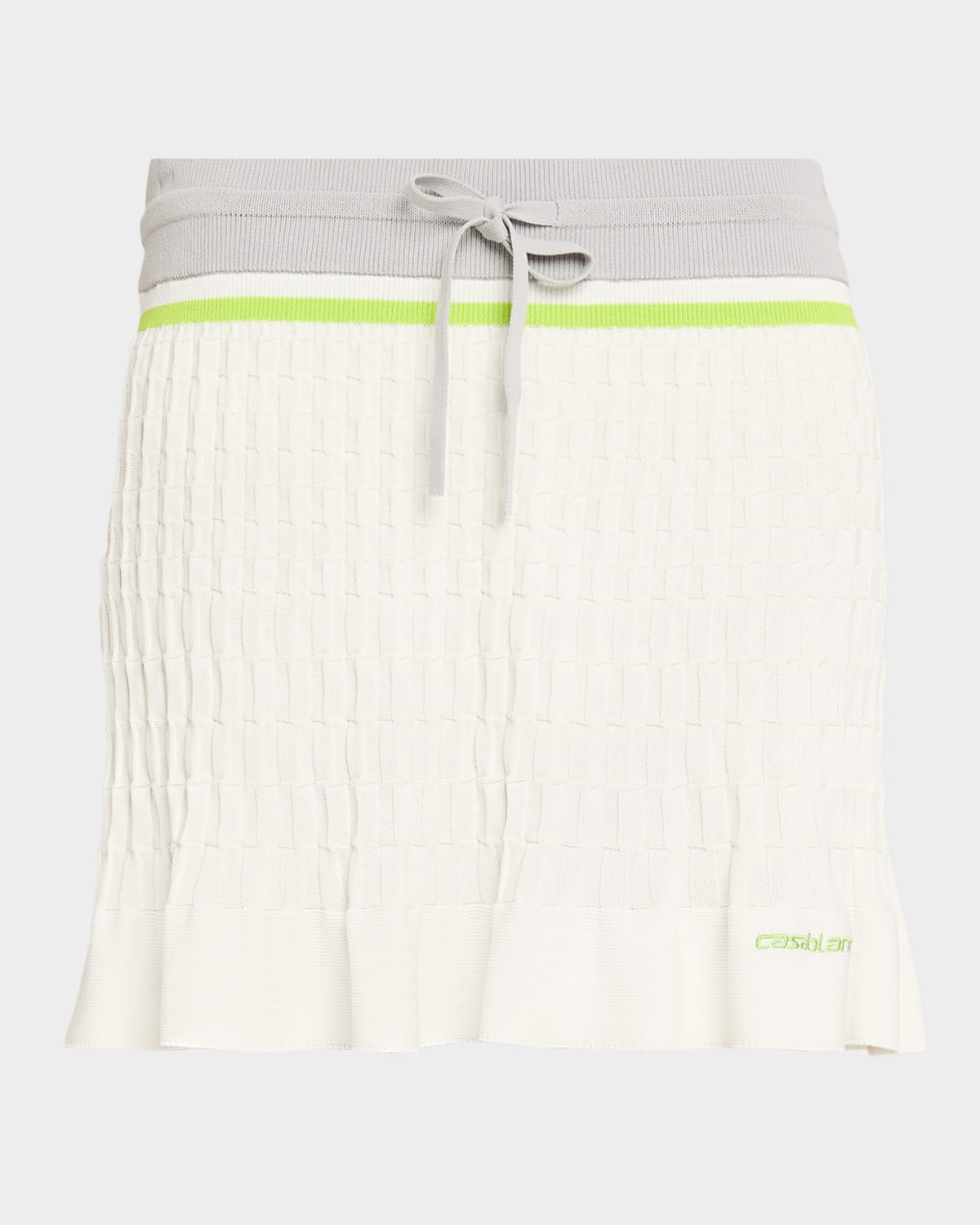 CASABLANCA Textured Knit Tennis Mini Skirt