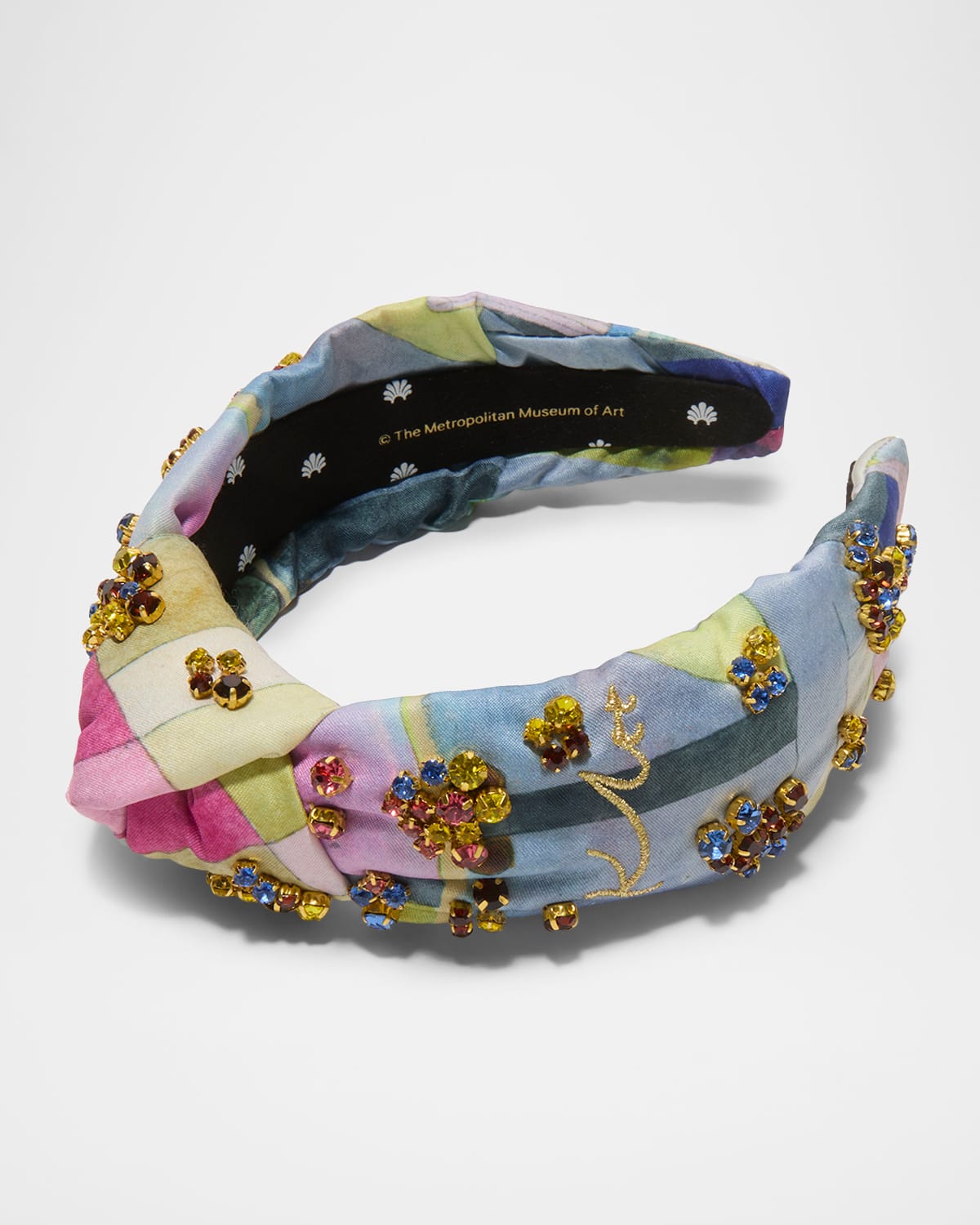 Lele Sadoughi X The Met Klee "black Columns In A Landscape" Headband In Multi