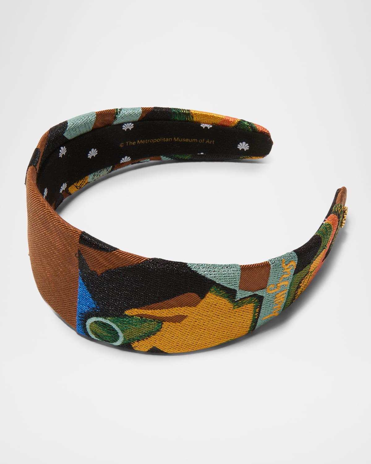 Lele Sadoughi X The Met Gris "still Life With A Guitar" Headband In Multi