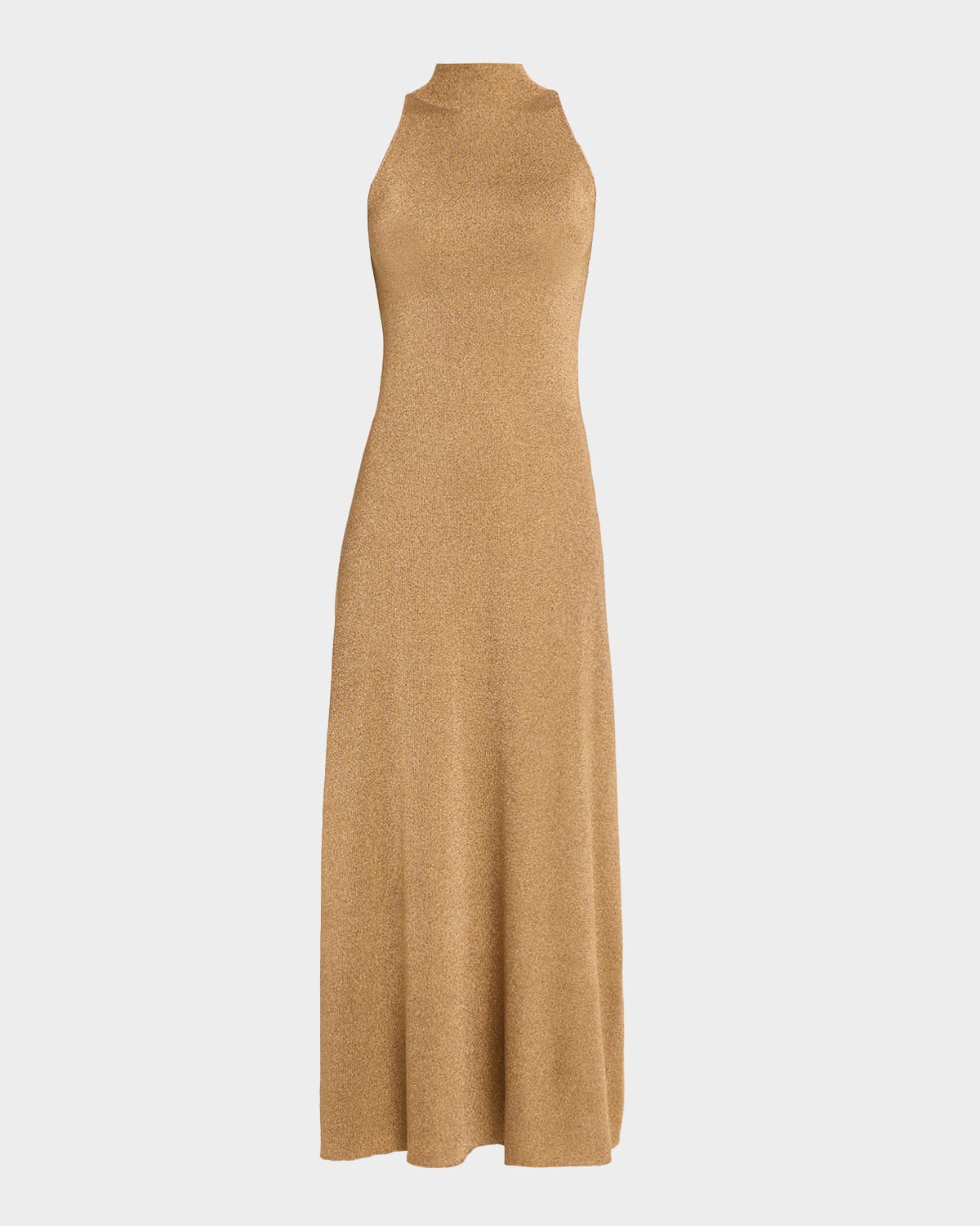 Altuzarra Mitzi Metallic Mock-Neck Midi Dress