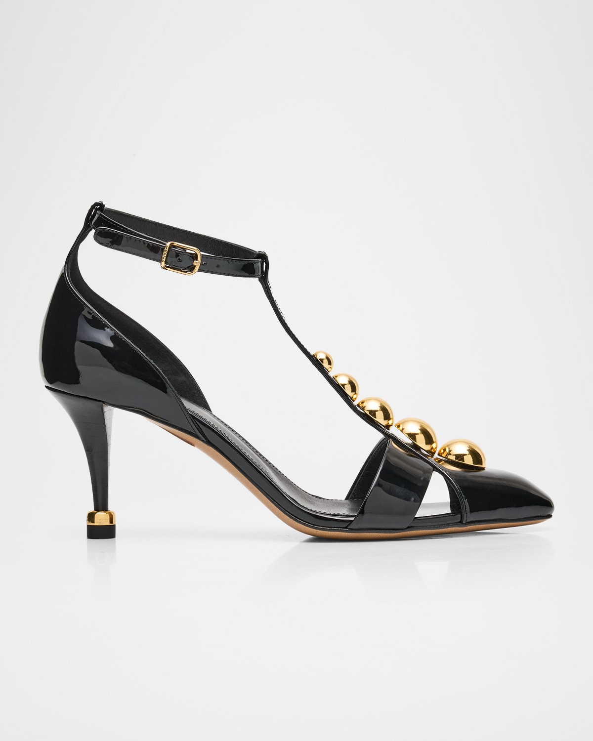Chloé 70mm Cleia Studded Patent Leather Pumps In Black