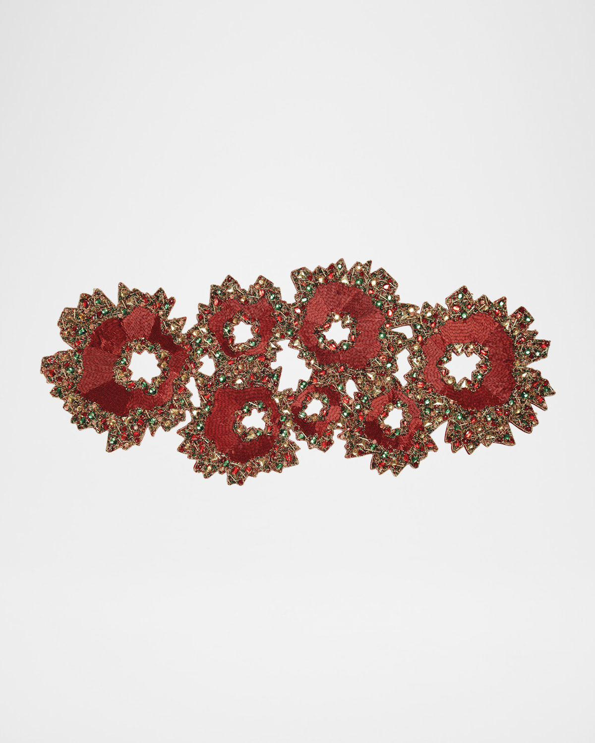 Kim Seybert Aurelia Beaded Table Runner In Red