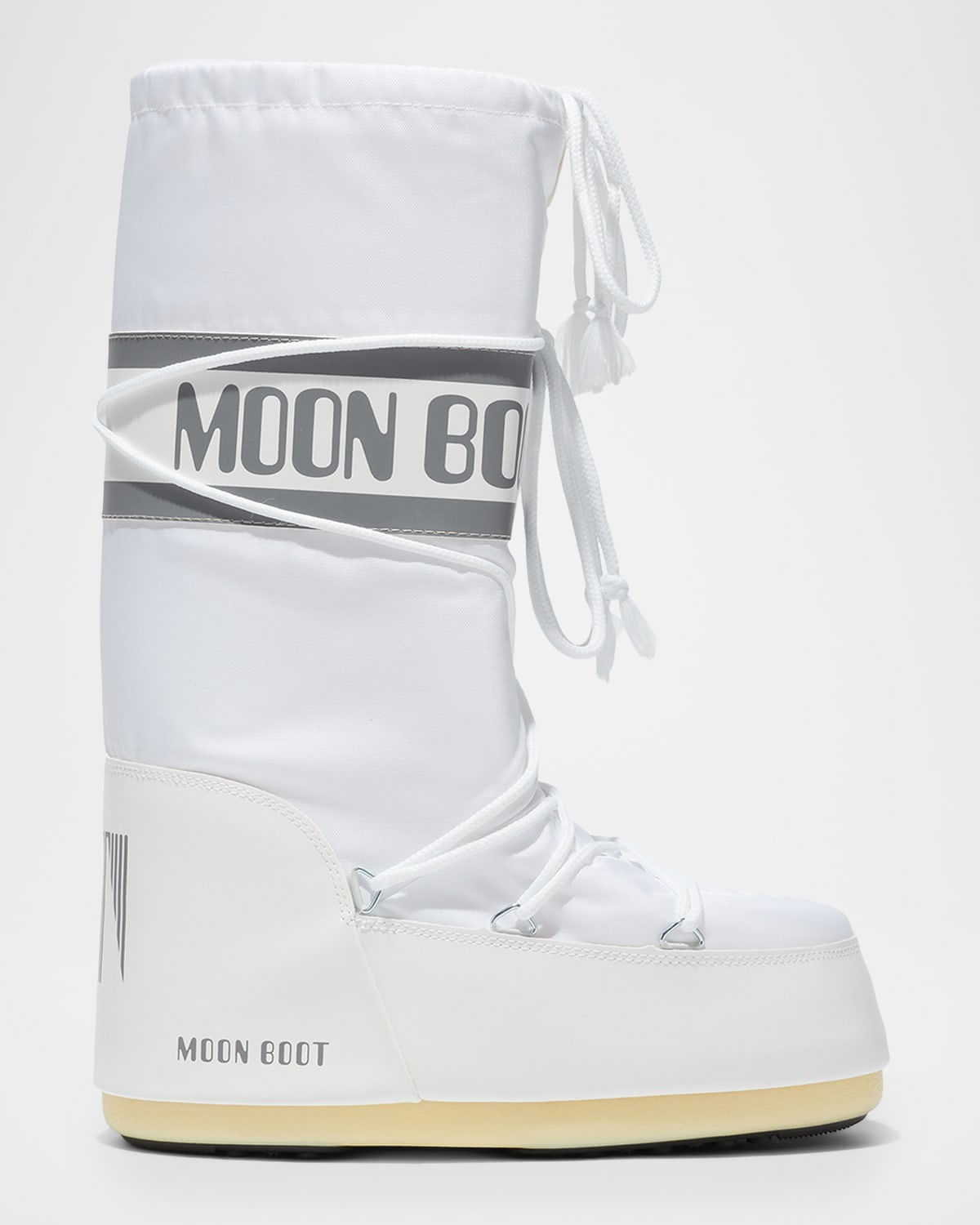 Moon Boot Icon Nylon Knee-high Snow Boots In White