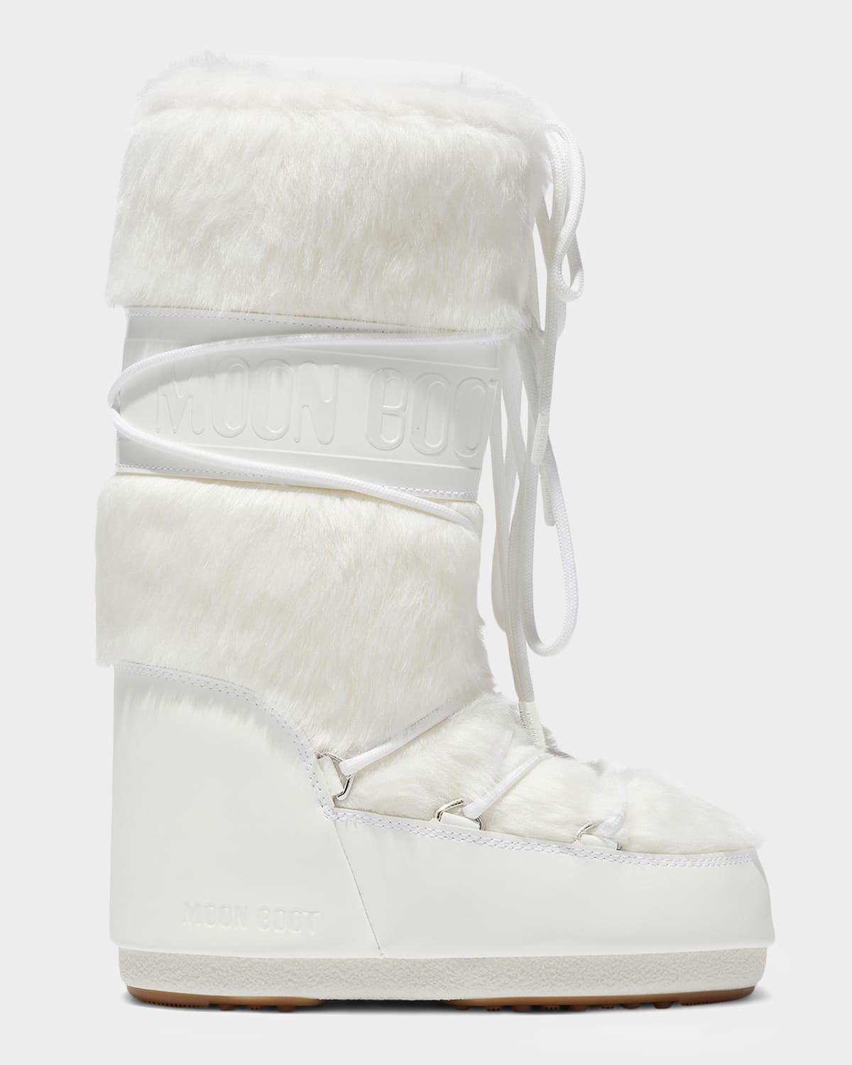 Moon Boot Icon Faux Fur Knee-high Snow Boots In White