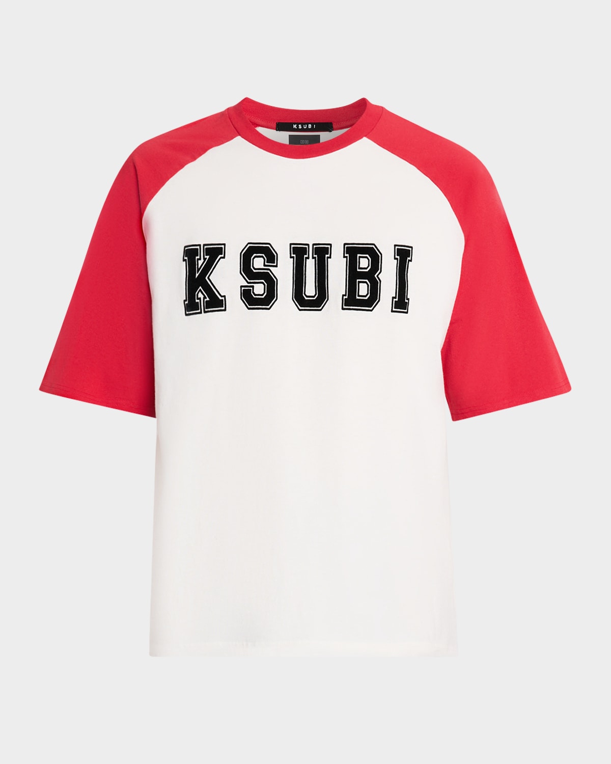 Ksubi Men 's Biggie Varsity Logo Oversized Raglan T-Shirt