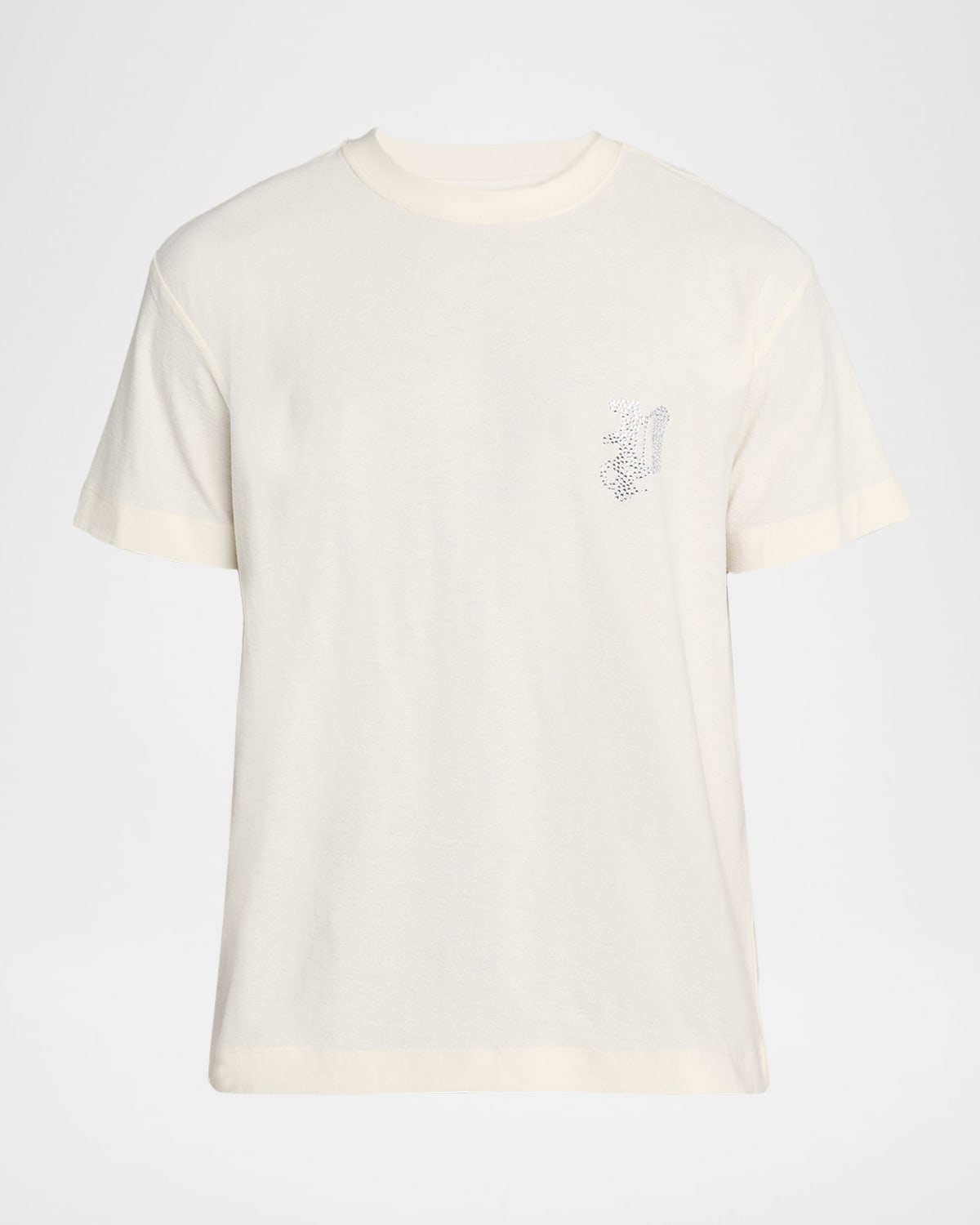 PURPLE Men 's Gothic Crystal Textured Jersey T-Shirt