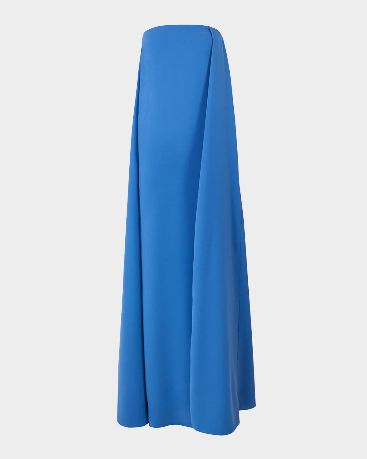 Carolina Herrera Strapless Cape Slit Column Gown