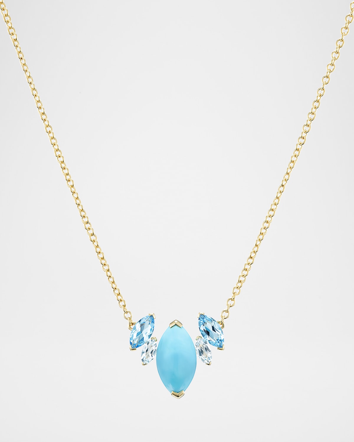 Emily P. Wheeler Batik Necklace with Turquoise and Topaz