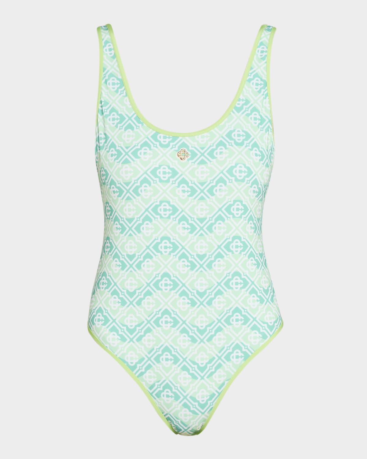 CASABLANCA Wavy Monogram One-Piece Swimsuit