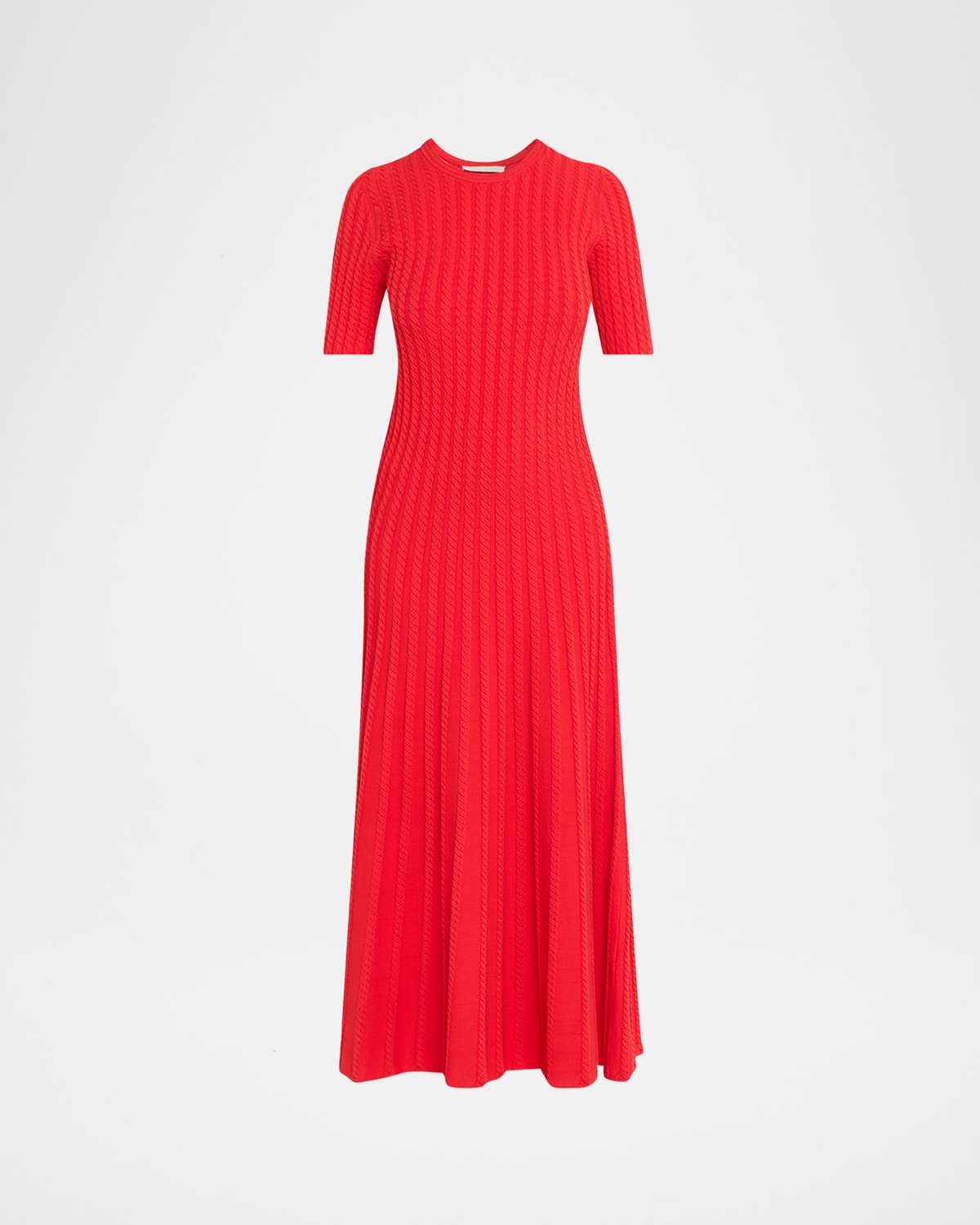 Jason Wu Collection Cable-knit Midi Sweater Dress In Red