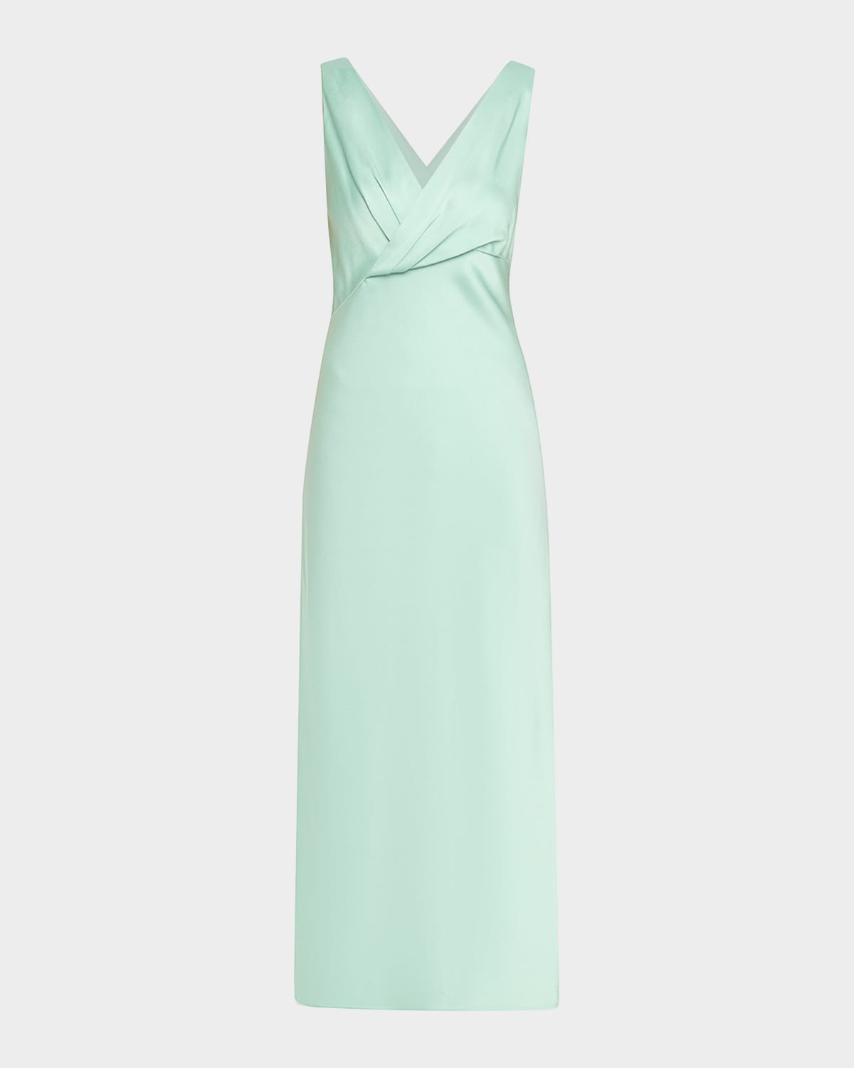 Jason Wu Collection Sleeveless Bias-cut Crepe Satin Maxi Dress In Green