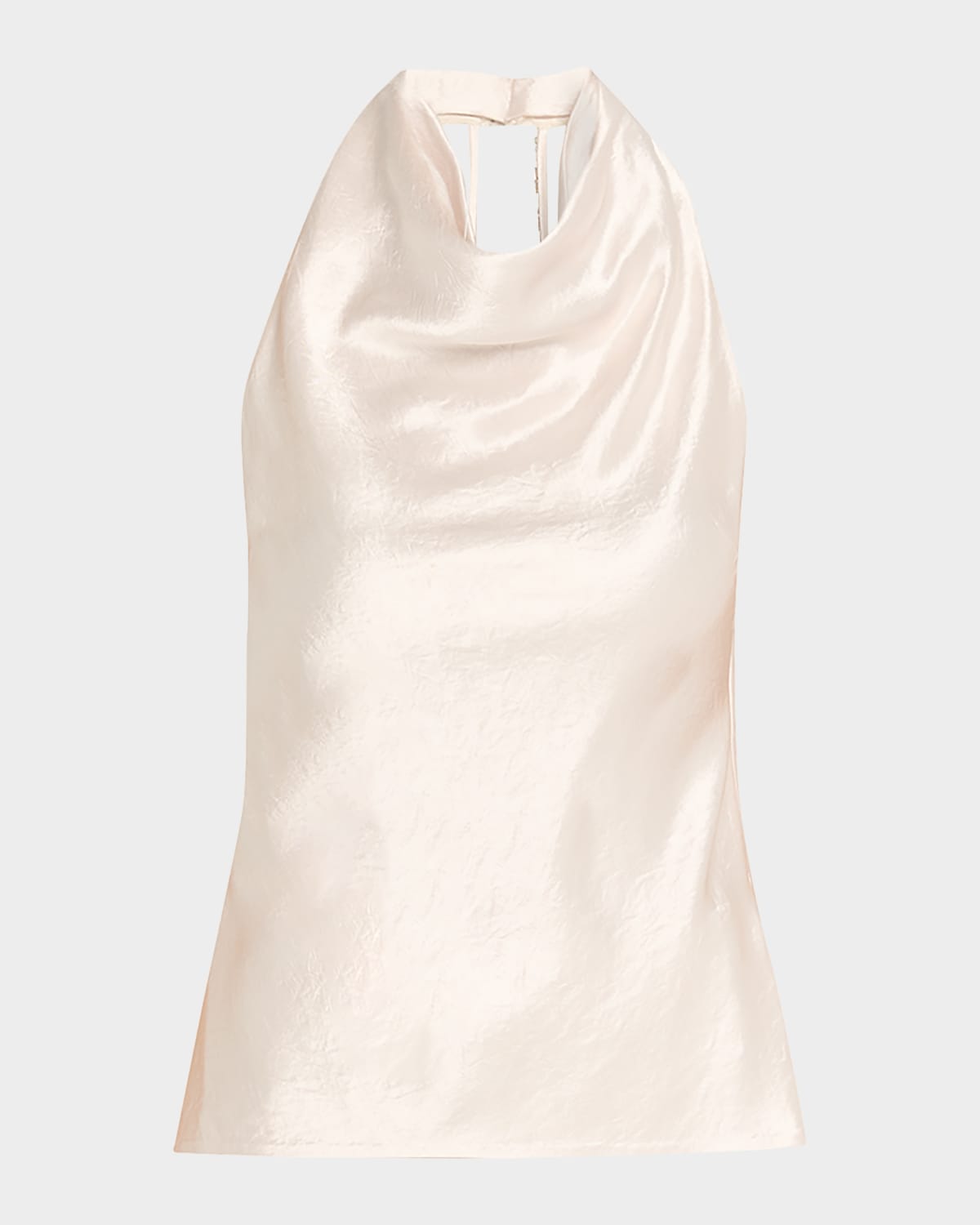 Jason Wu Collection Crystal-embellished Washed Twill Cowl Halter Top In Multi