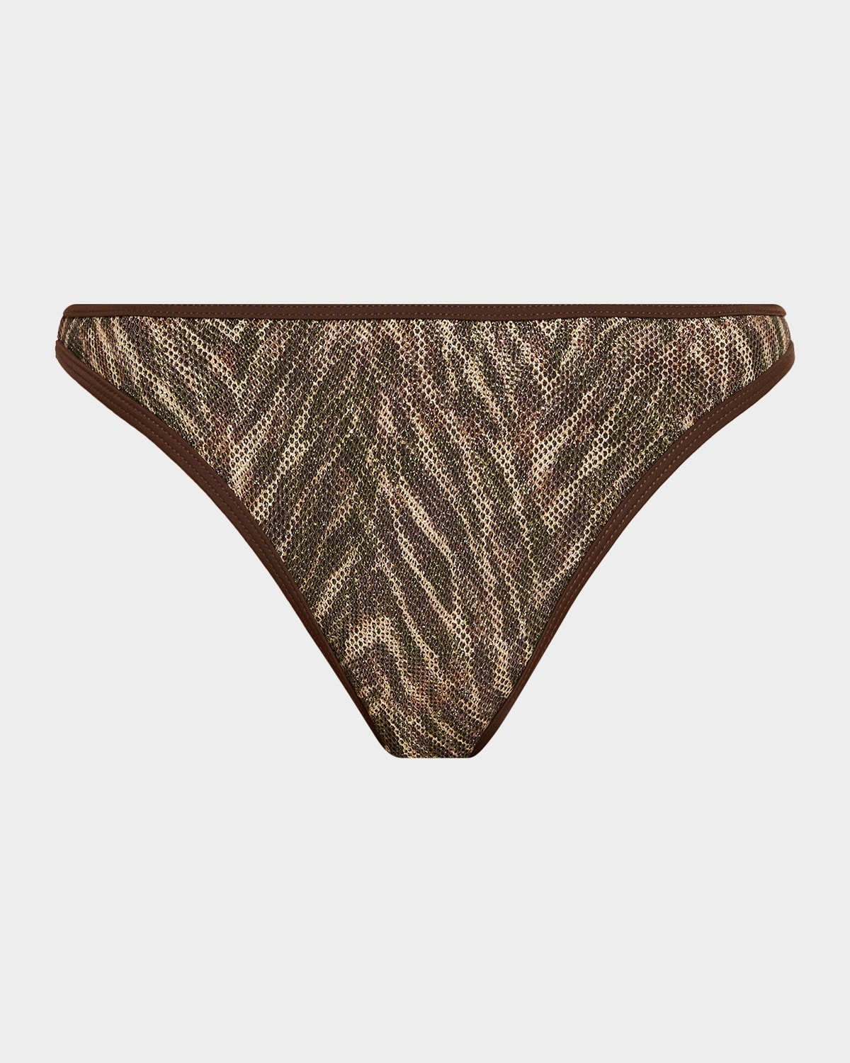 Ramy Brook Zebra Isla Bikini Bottoms In Brown