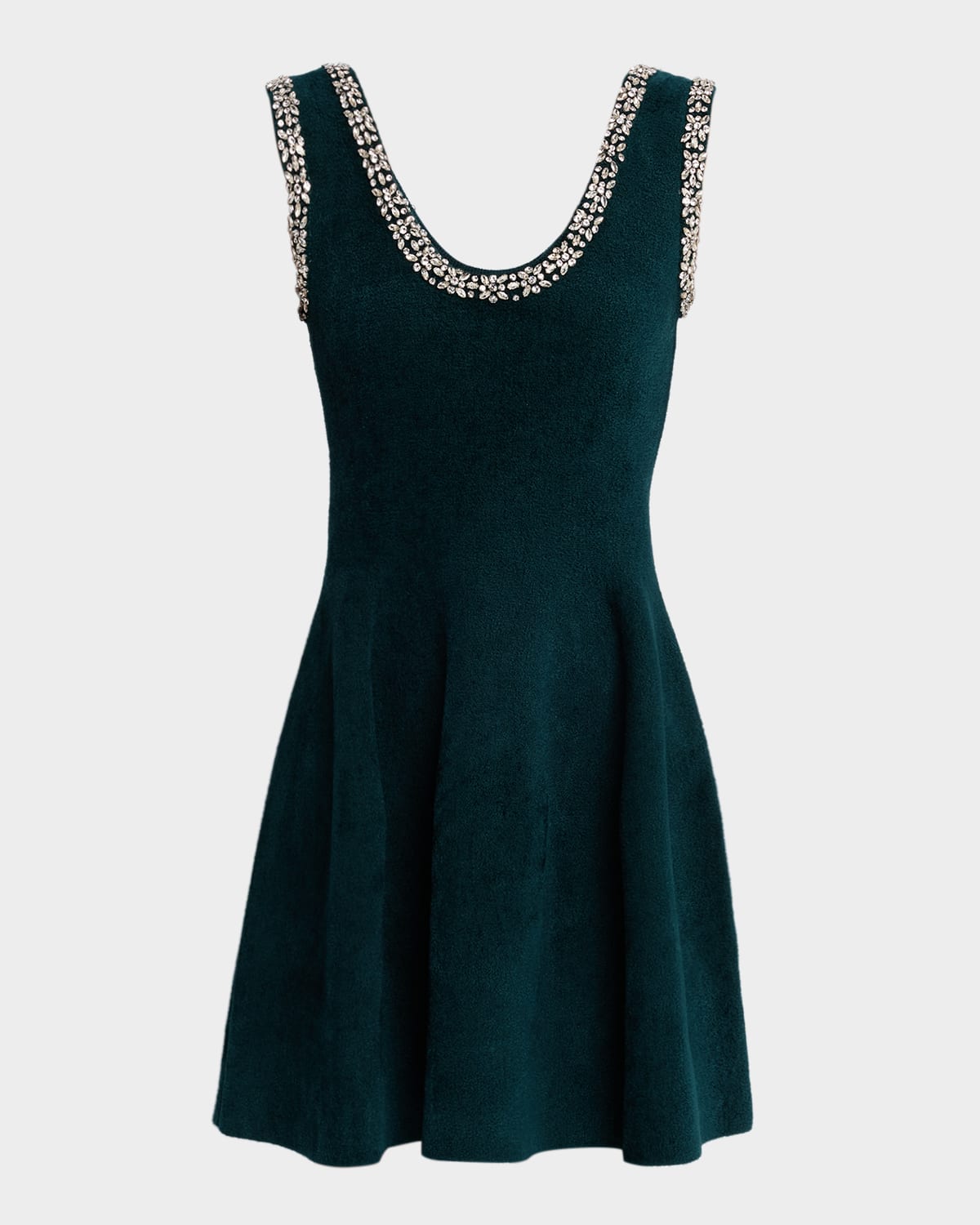 SIMKHAI Leona Crystal-Trim Mini Dress